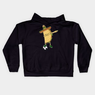 Dabbing Soccer Taco Mexico Jersey - Mexican Football Kids Hoodie